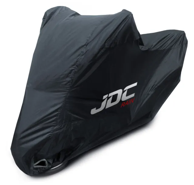 JDC Waterproof Motorcycle Cover Motorbike Breathable Vented Black - RAIN - XL