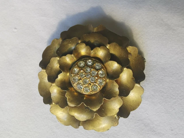 Broche Dorée En Forme De Violon Avec Strass - Occasion, Style élégant Pour Femme