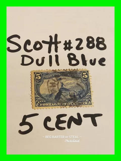 Scott 288 U.S. Stamp 5 Cent 1898 Trans-Mississippi Exposition