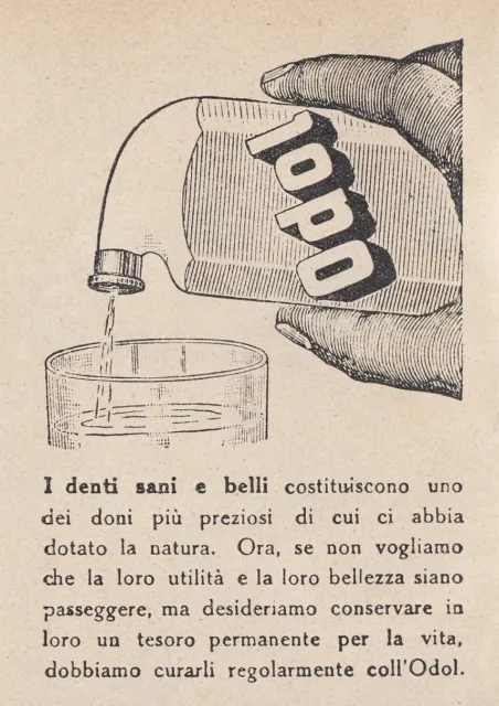 Z2559 ODOL toothpaste - Vintage advertising - 1930 old advertising