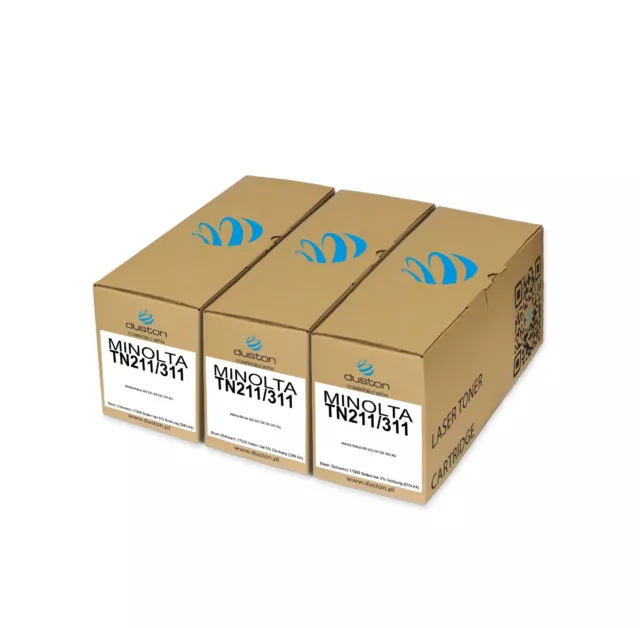 Toner noir compatible avec Konica Minolta Bizhub 20 - 3x TN211/311, 8938415