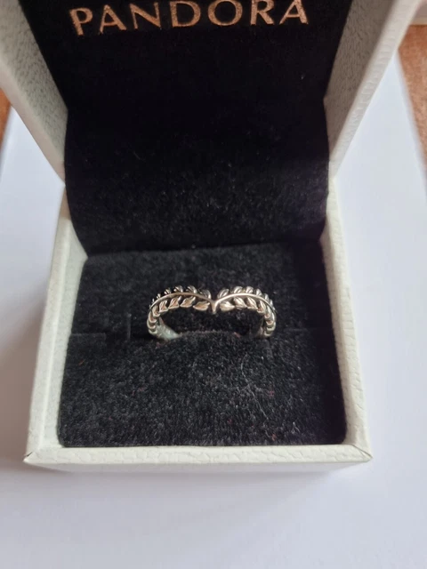 PANDORA WHEAT GRAIN Wishbone Ring Size 58 Ale S925 0.99 PicClick UK