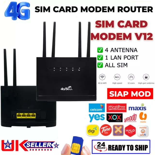 4G CPE Router WIFI Router Modem 300Mbps with SIM Card Slot RJ45 WAN LAN(EU Plug)