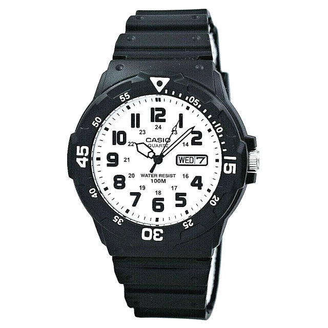 Orologio Da Polso Uomo Donna CASIO MRW-200H-7BV Analogico Uomo Sport Nero Bianco
