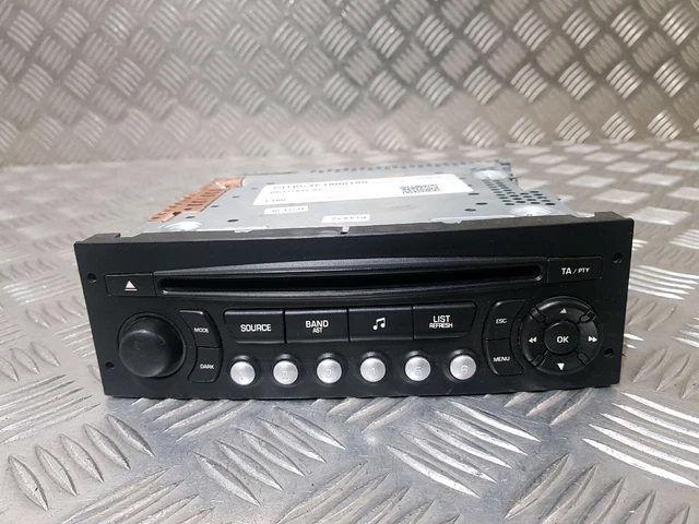 ACV Façade Autoradio 1 DIN Noire Pour Citroën C2 C3 Pluriel, Peugeot 307 Et 1007 - Adaptateur Radio Plug & Play