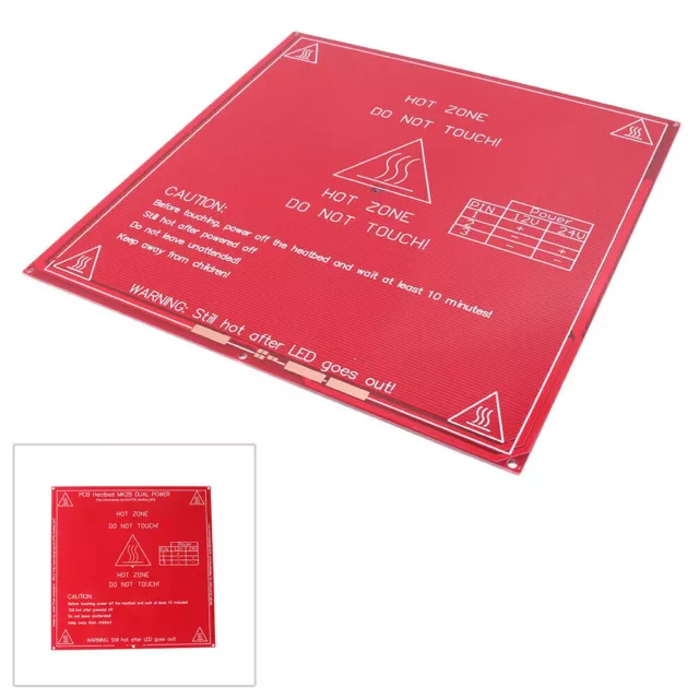 Prusa & Mendel RepRap 3D Printer PCB Heatbed MK2a Heated Heat Bed Red