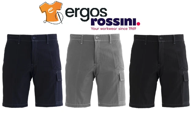 ROSSINI Bermuda Pantaloncini Multitasche in Cotone Antistrappo da Lavoro A00835
