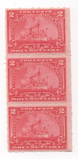 United States Internal Revenue 2 Cents Documentary Stamp Series 1898 sets of 3