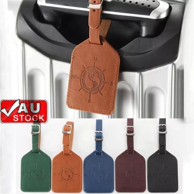 Leather Suitcase Luggage Tag Label Bag Pendant Handbag Name ID Address Tags AU