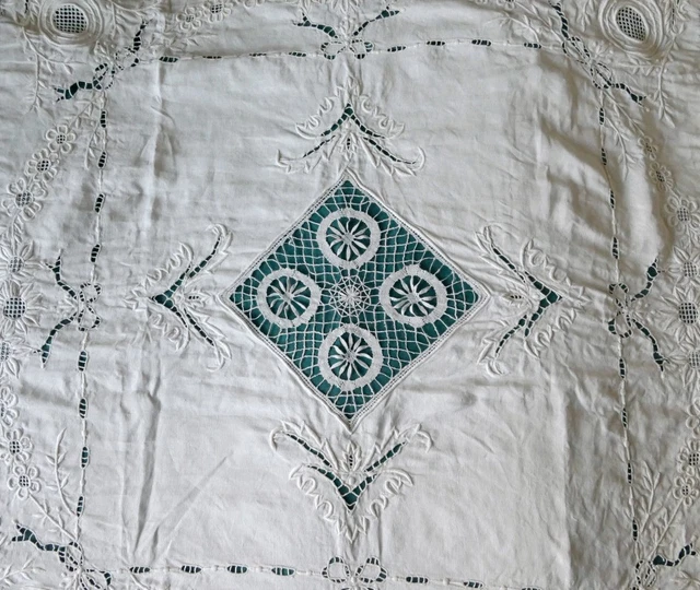 Cantonnière Ancienne Française En Velours Brodé Doré - 181x77 Cm, Franges à Pompons