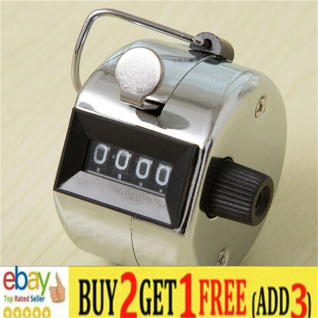 Kids 4 Digit Number Hand Tally Counter Digital Golf Clicker Manual Training CR