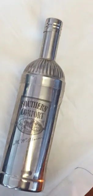 Southern Comfort Metal Bottle Shaped Silver Shaker Mixer