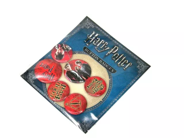 New Harry Potter Button Badge Set - Pack of 6 Badges Official Product Xmas Gift