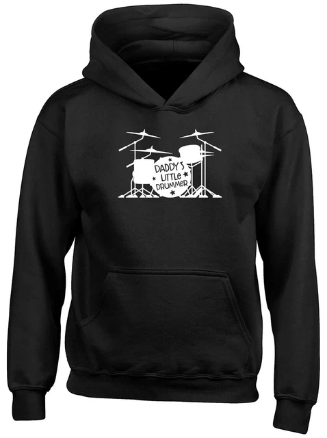 Daddy's Little Drummer Childrens Kids Hooded Top Hoodie Boys Girls