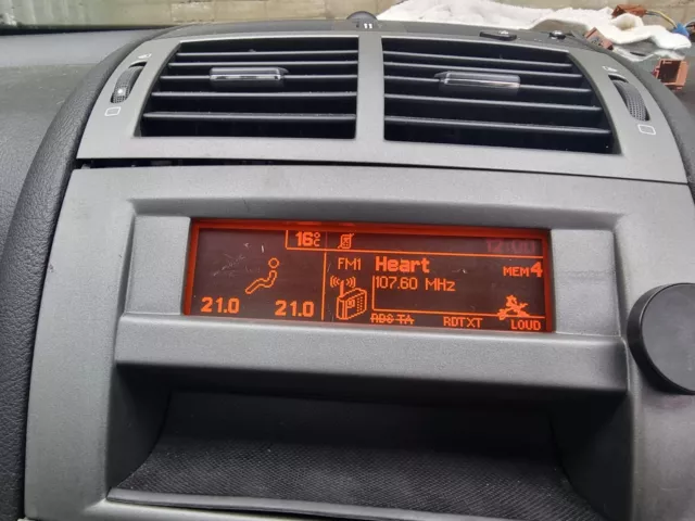 12pin Genuine & Original LCD Display Screen Clock red monitor 12 pin air  Bluetooth For Peugeot 407 Citroen C5 RD4