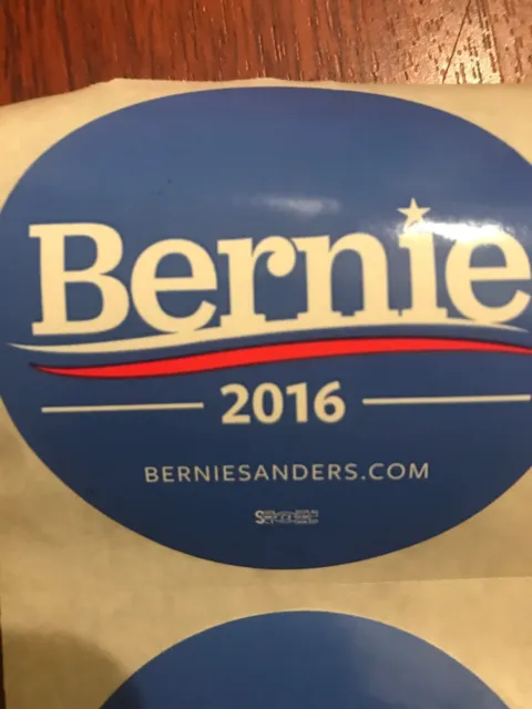 2 Authentic Official  2016 Bernie Sanders 3" Round Stickers 