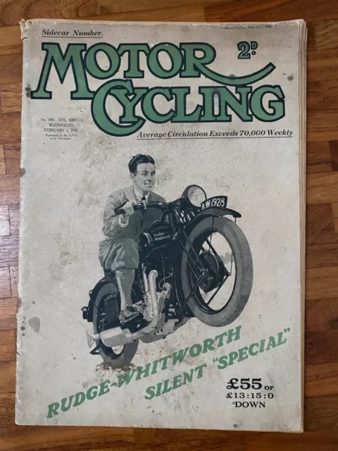 NORTON CS1 Test in  Zeitschrift Motor Cycling von Februar 1928