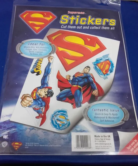 DC COMICS SUPERMAN wall stickers sticker Decor  decal decals  A4 Sheet