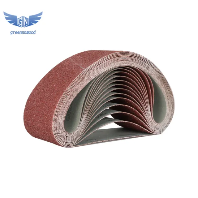12PCS 4×24" Sanding Belts 60 80 120 150 240 400 Grit Belt Sander Paper Sandpaper