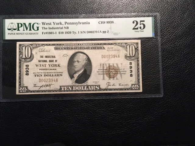 National Bank Note West York PA PMG25 Vfine
