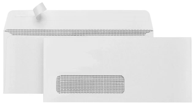 500 No. 10 Self Seal Single Window Security Envelopes -Designed for QuickBook.