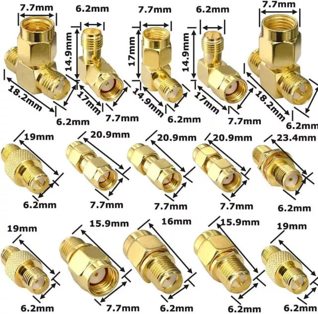 SMA Macho ,SMA,BNC,UV5R Acoplador RF Cable Exntensor Antena Adaptador Conector