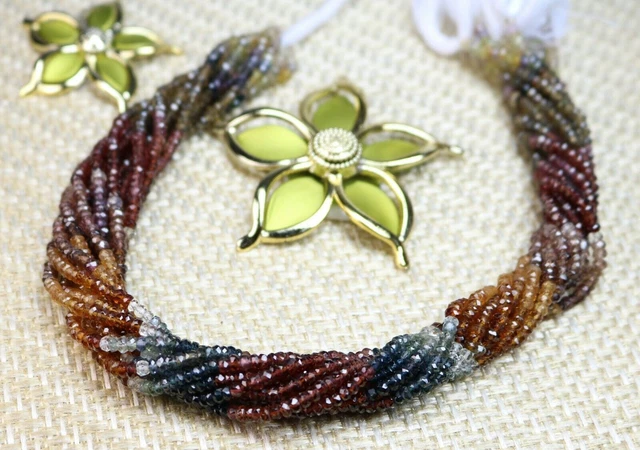 3.5 mm Blue Tundra Sapphire Faceted Bead,AAA+ 13" Natural Tundra Sapphire