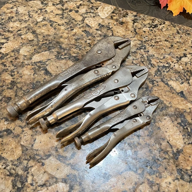3PC,PETERSEN DEWITT ViseGrip Locking Pliers 10R,7R,5WR Made In USA 36