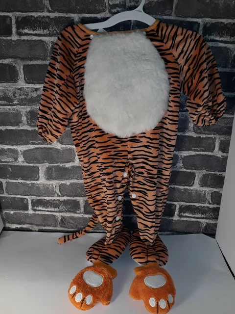⭐ 12 To 24 Month Unisex Tiger Halloween Costume with paw mittens (I2)