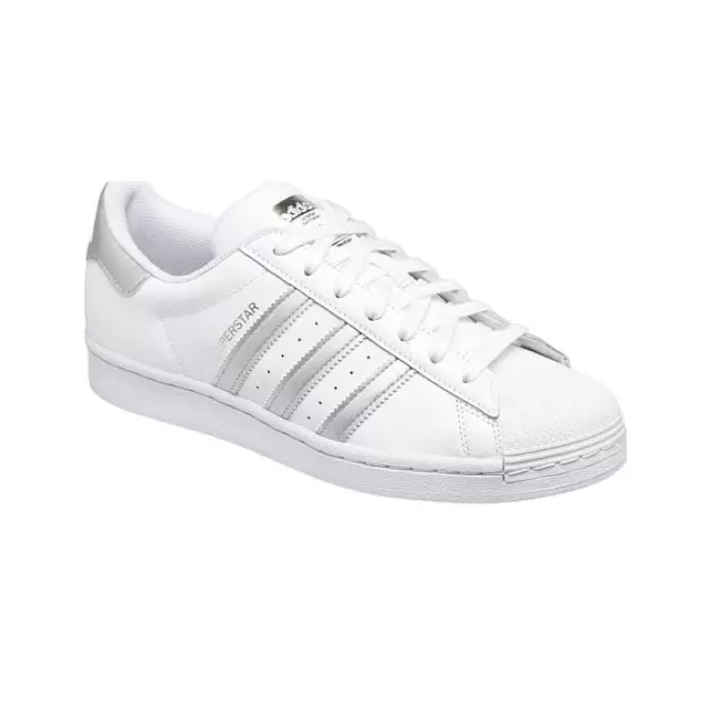 Chaussures adidas Superstar FX2329 Blanc Noir Blanc Unisexe Cuir Neuf Baskets