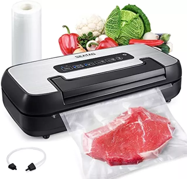  Mesliese Vacuum Sealer Machine Powerful 90Kpa Precision  6-in-1 Compact Food Preservation System