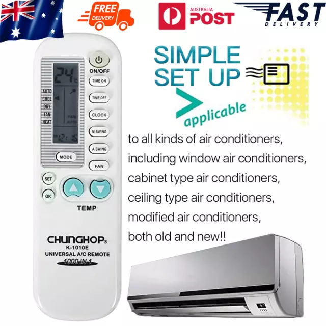 Universal AirCon Remote Replacement Control AC 1000 Multibrand Airconditioning