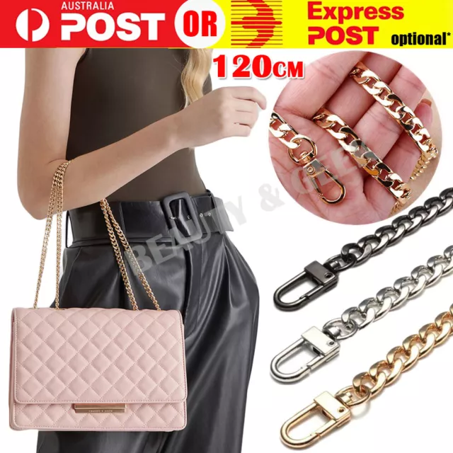 120cm Metal Handbag Shoulder Strap Bag Purse Chain Smooth Replacement Crossbody