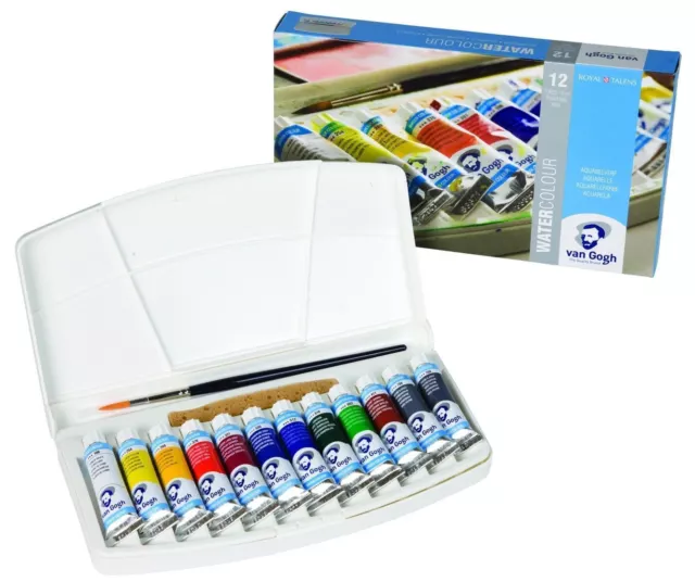 Royal Talens Van Gogh Artistes Aquarelle Peinture 12 X 10ml Tube Boite Ensemble