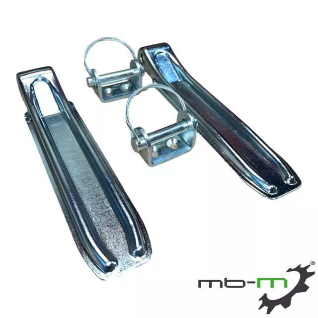 mb-m set da 2 parete di bordo cerniera pieghevole zincata lunghezza circa 270 mm per rimorchio auto