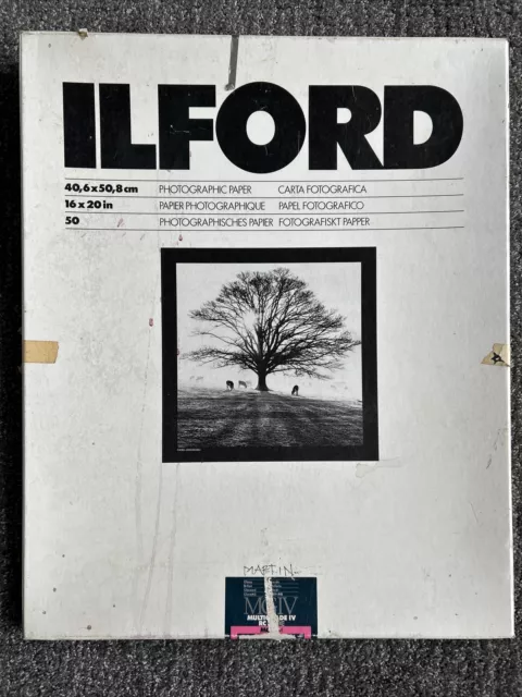 Vintage Ilford Photographic Paper 16 x 20 MGIV Multigrade IV RC Deluxe 16 SHEET