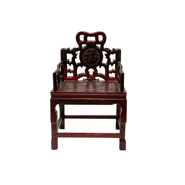Chinese Rosewood Handmade Miniature Armchair Display Decor Art ws2965S Chinese Rosewood Handmade Miniature Armchair Display Decor Art ws2965S