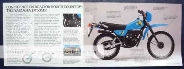 YAMAHA DT50MX Motorcycle Sales Brochure c1983 #LIT-3MC-0107731-83E 2