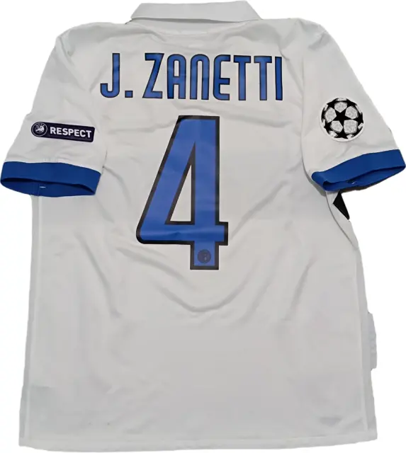 Maglia calcio vintage Inter Zanetti Pirelli Nike 2009 2010 Triplete shirt jersey