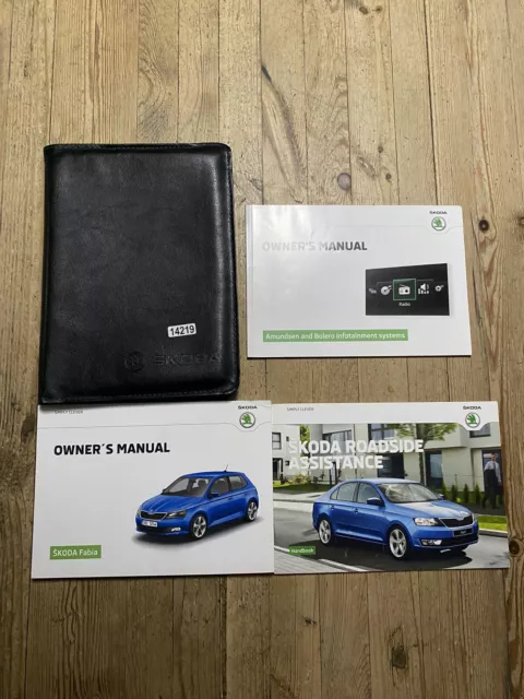 15-18 SKODA FABIA + ESTATE OWNERS HANDBOOK MANUAL & WALLET Print 2015 Ref14219