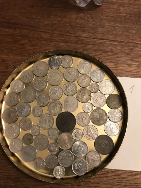 Münzen Sammlung Konvolut Silberfarbig