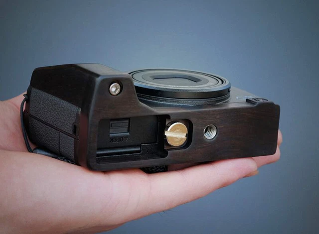 Handmade Black Wood Ebony Hand Grip L Plate Holder for Ricoh GR3 GRIII Camera