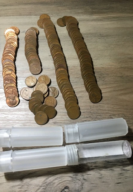 Lincoln Wheat Cent Penny Lot 40s/50s (Lots of S mint)  (200+ coins)