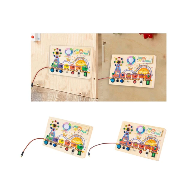 Planche D'activités Montessori 12 En 1 – Bois, 87x34x4,5 Cm, Mural, Avec Labyrinthe Magnétique, Pour Enfants 3-12 Ans