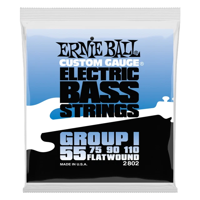 Flatwound Group I Electric Bass Strings - 55-110 Gauge
