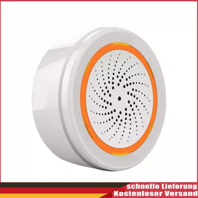 2 piezas sensor de alarma de luz de sonido inalámbrico Tuya Siren WiFi para inteligente