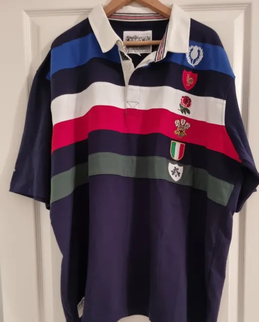 Six 6 Nations Rugby Shirt Cotton Traders Jersey Polo Top Uk Size 4XL Men’s