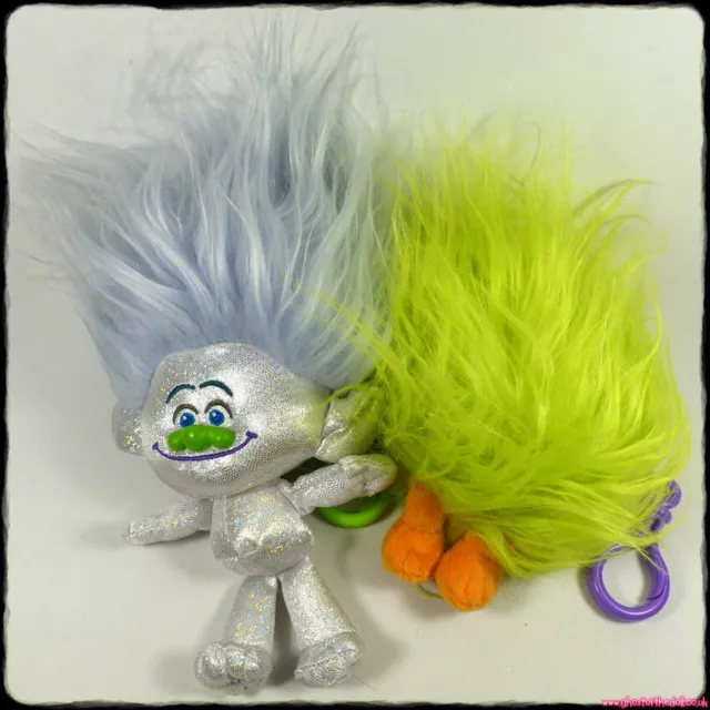 Trolls Movie GUY DIAMOND 7" Portachiavi FUZZBERT Clip Peluche Portachiavi (Zuru)