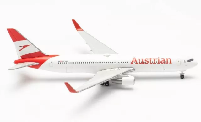 New! Herpa 536509 Austrian Airlines Boeing 767-300, reg. OE-LAY - 1:500 diecast