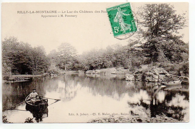 RILLY LA MONTAGNE - Marne - CPA 51 - Ballade en Barque au lac du Chateau Pommery